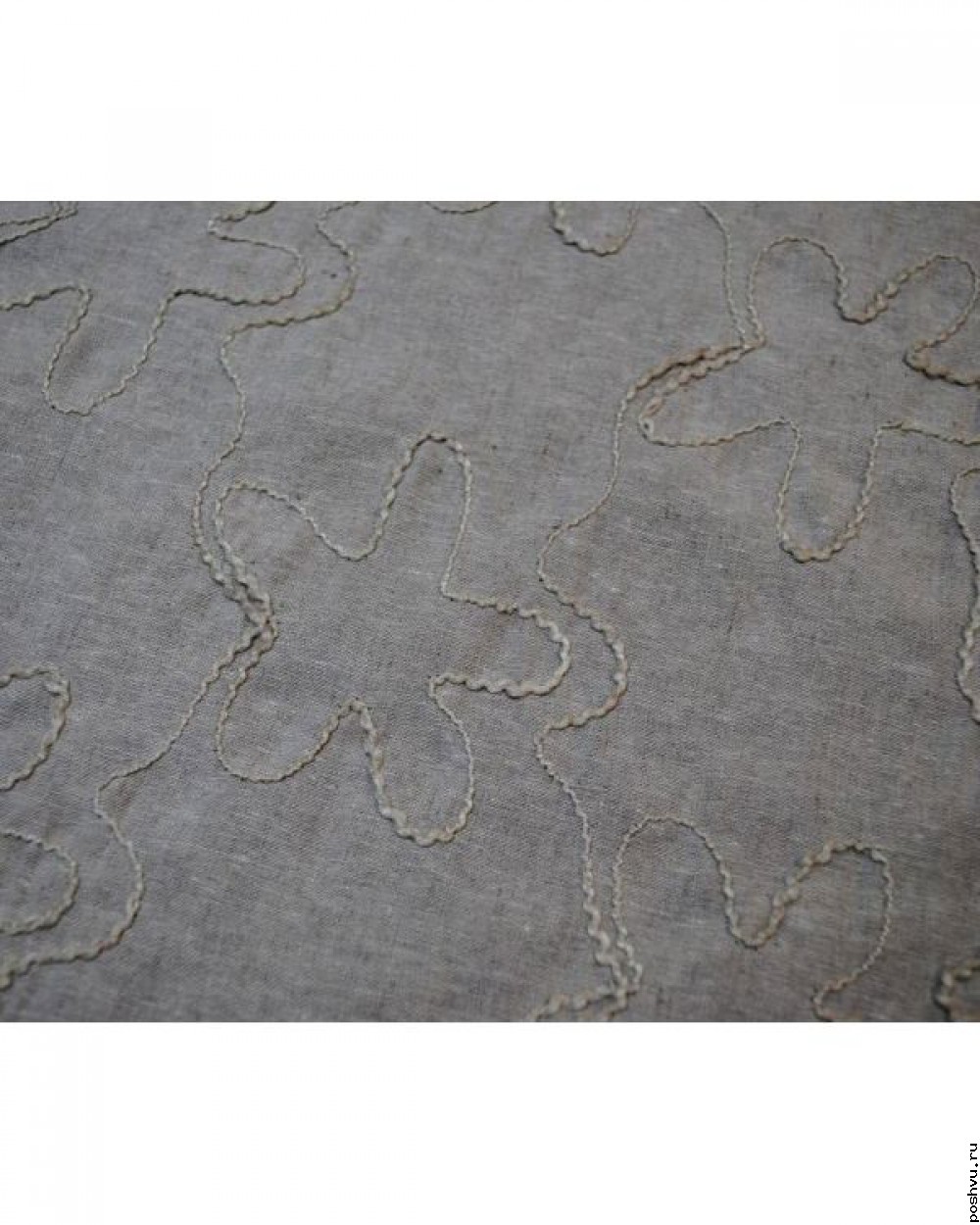 Ткань из льна с вышивкой Давние времена