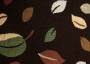 Мебельная ткань гобелен ARBOLEDA LEAF разноцветные листья на коричневом фоне шир.140см