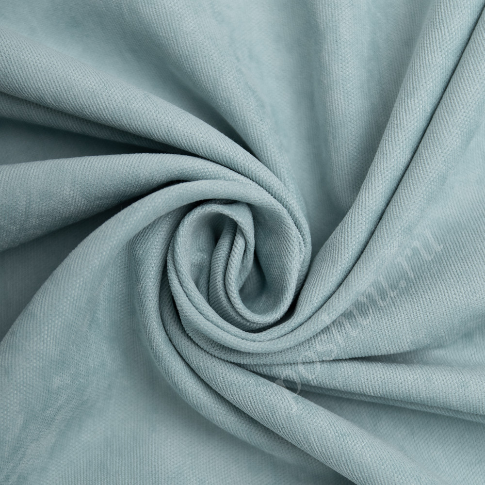 Портьерная ткань канвас FELICE голубого цвета, выс.300см