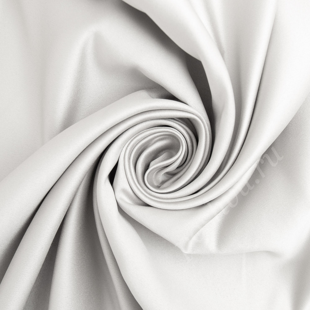 Портьерная ткань сатен FLIRT дымчато-белого цвета, шир.325см