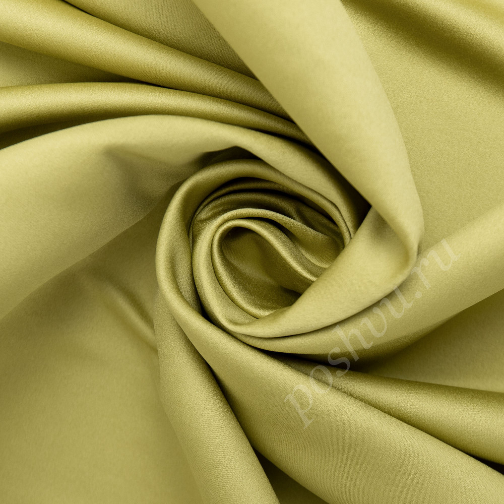 Портьерная ткань сатен FLIRT лимонного цвета, шир.325см
