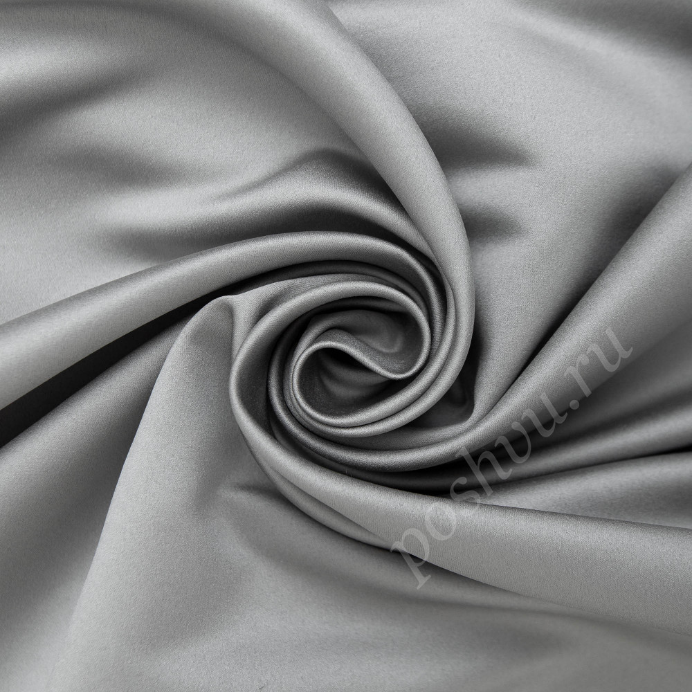 Портьерная ткань сатен FLIRT светло-серого цвета, шир.325см