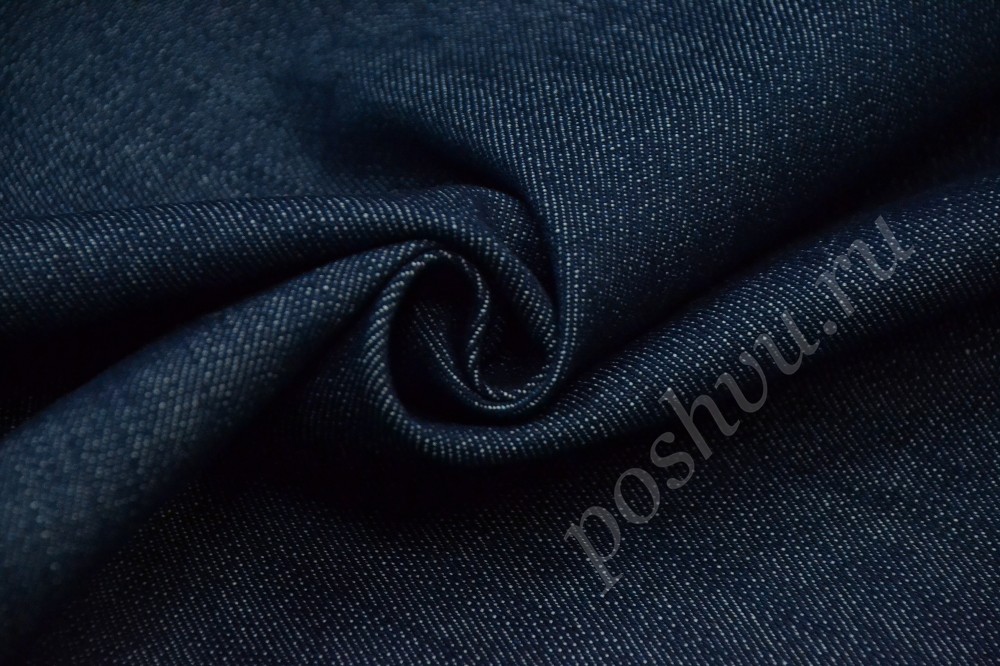 Ткань джинс синего оттенка