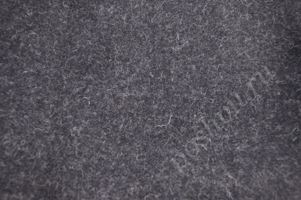 Ткань пальтовая серого оттенка с белым ворсом