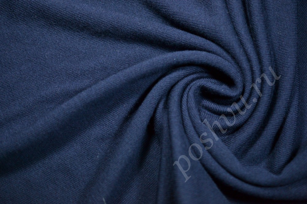 Ткань трикотаж Max Mara оттенка насыщенного синего оттенка