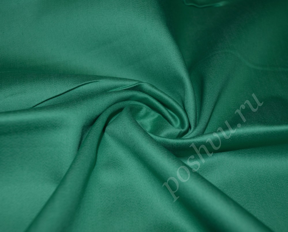 Ткань Джинсовая зеленого цвета
