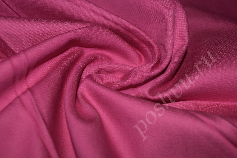 Ткань джинсовая ярко-розового оттенка