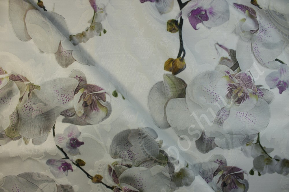 Ткань жаккард Нежная орхидея