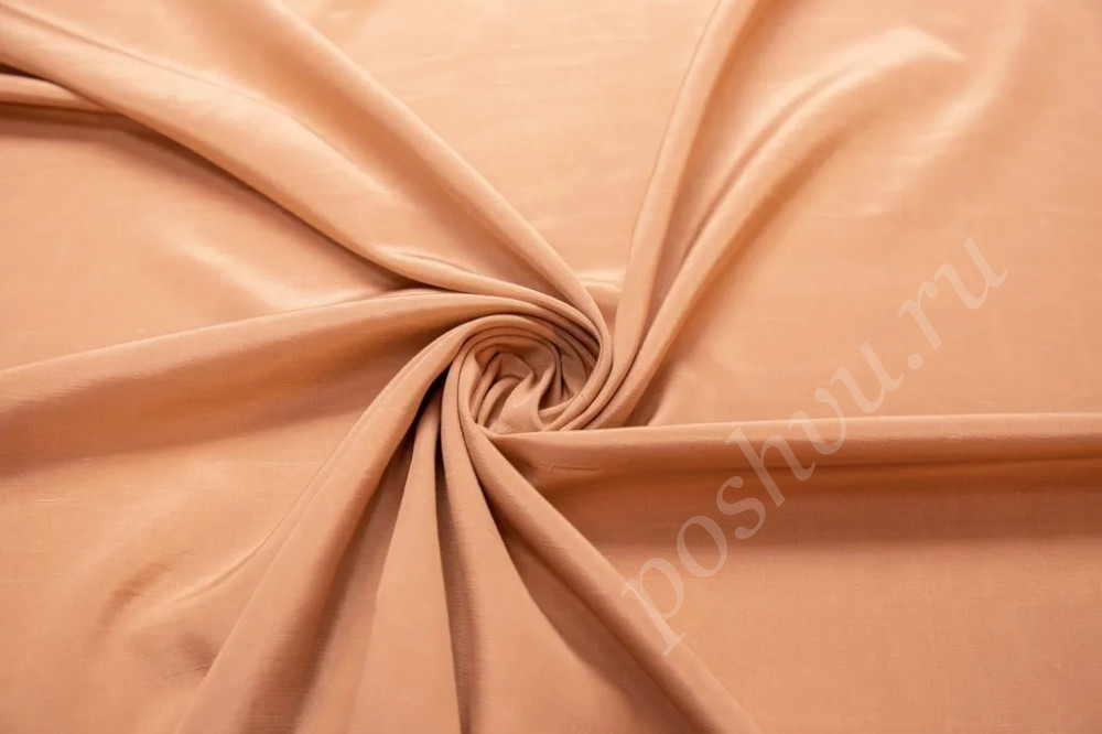 Шелк блузочный с текстурной поверхностью цвета карамели (56г/м2)
