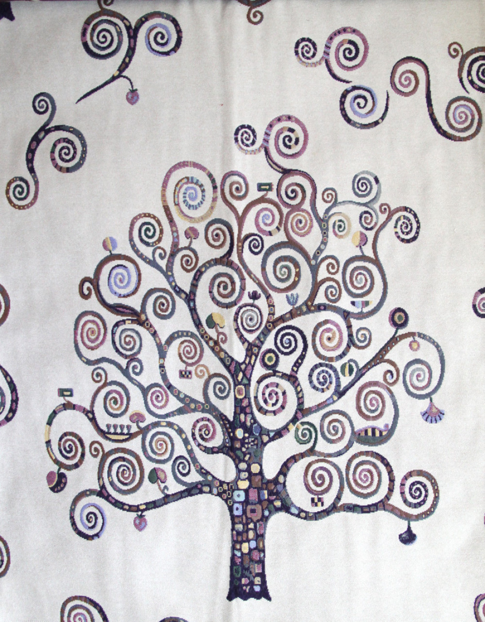 Мебельная ткань гобелен ARTстилизованные деревья в коричнево-лиловых тонах шир.280см
