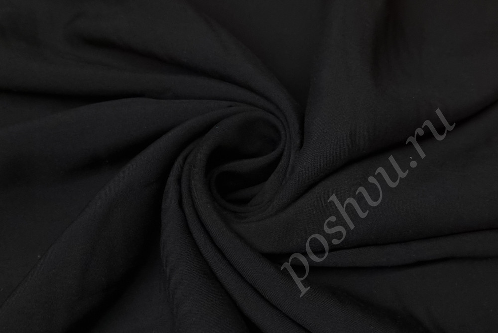 Вискоза блузочно-плательная черного цвета