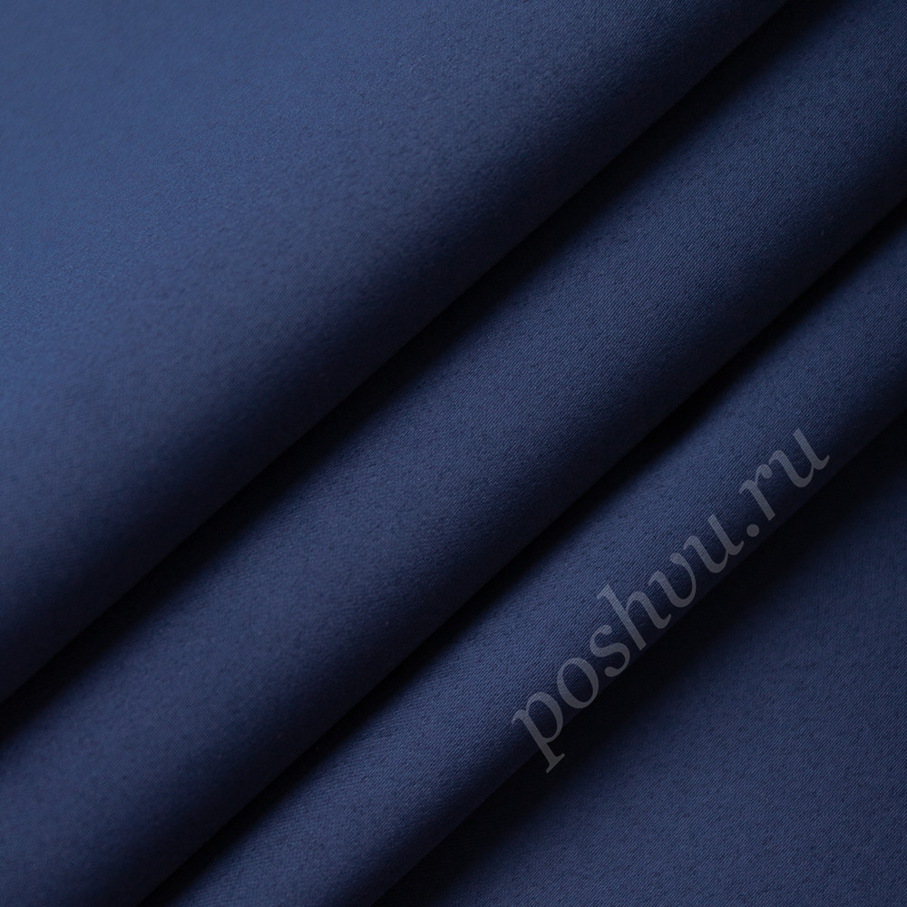 Портьерная ткань блэкаут FORTEZZ темно-синего цвета, выс.280см