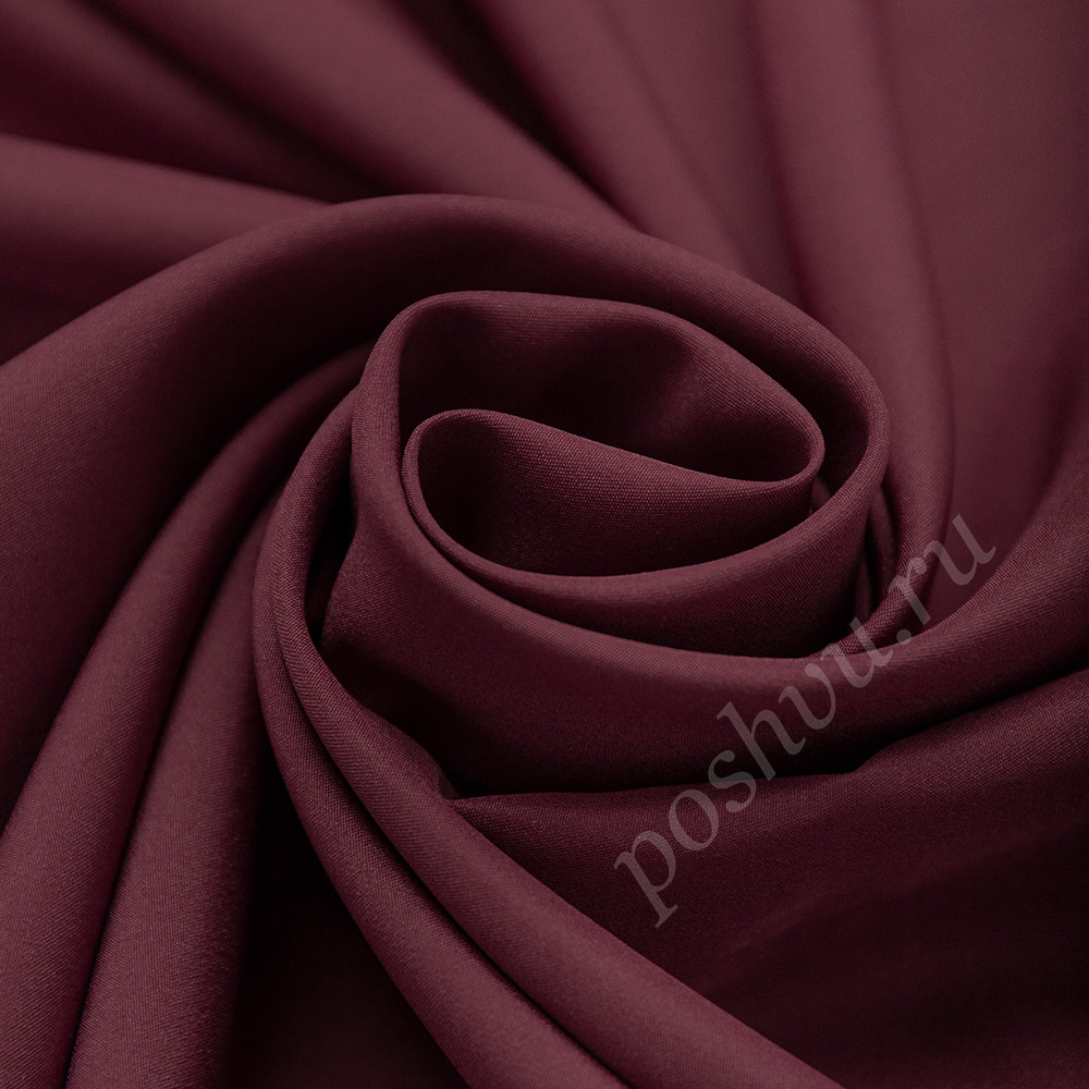 Портьерная ткань FODERA бордового цвета, выс.300см