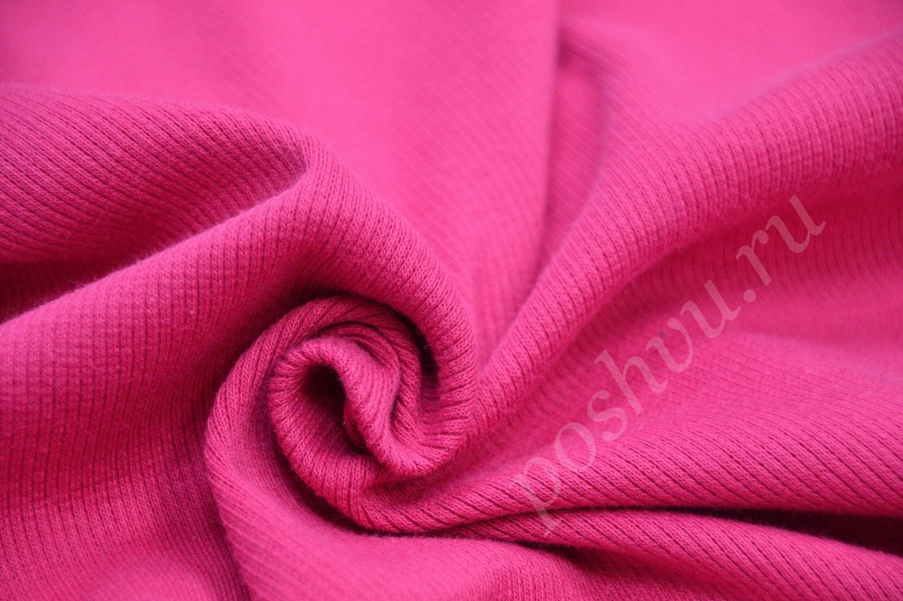 Ткань поплин темно-розового оттенка