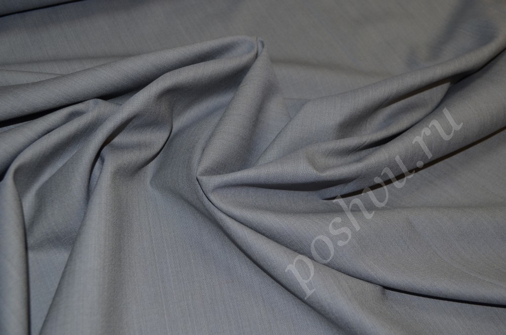 Ткань плательно-костюмная шерстяная светло-серого оттенка