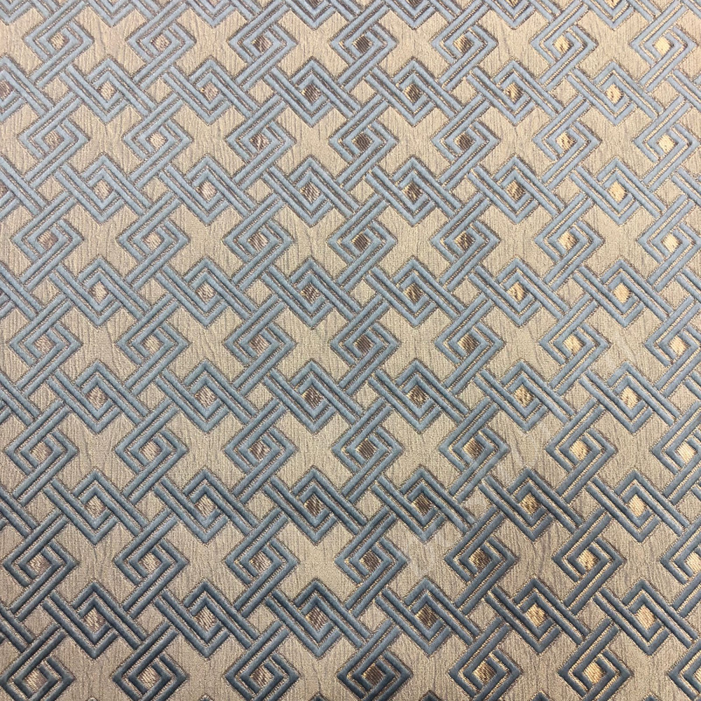 Жаккард IBIZA серого цвета с геометрическим орнаментом (500г/м2)