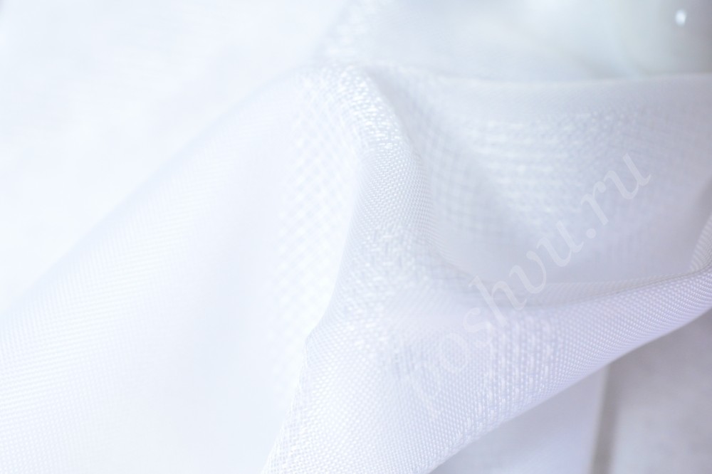 Ткань для штор вуаль белоснежного оттенка