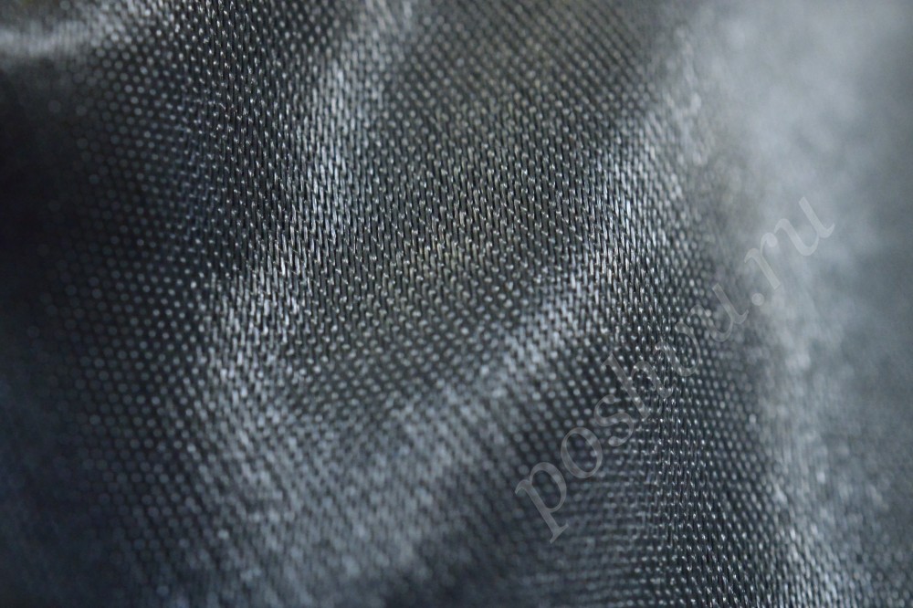 Ткань для штор портьерная изысканного серого оттенка с изумительным блеском