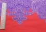 Ткань хлопок принт красного оттенка с фиолетовым узором ETRO
