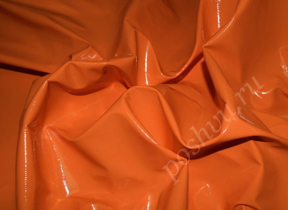 Ткань Лаке Оранжевого цвета