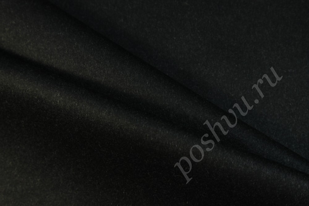 Пальтовая кашемировая ткань черного цвета Max Mara