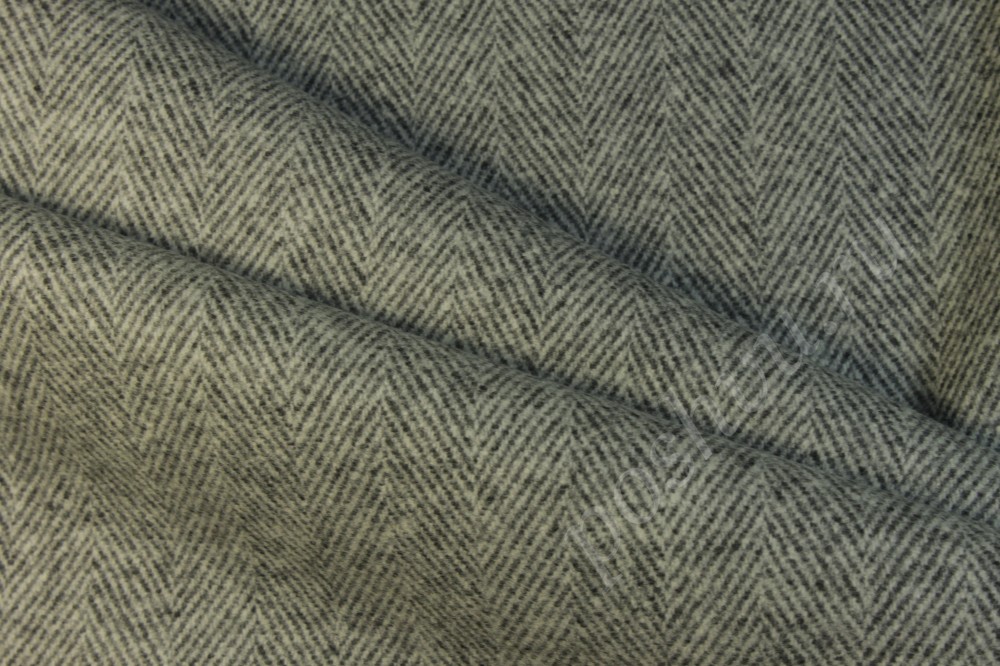 Пальтовая шерстяная ткань елочка Giorgio Armani