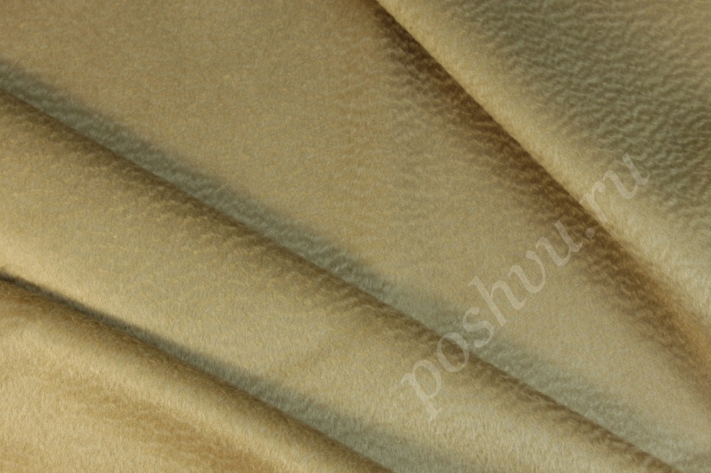 Пальтовая шерстяная ткань медового цвета Max Mara