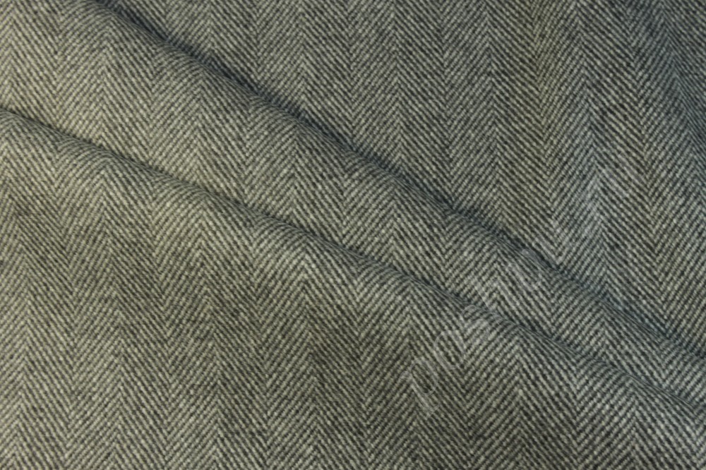 Пальтовая шерстяная ткань серого цвета Max Mara