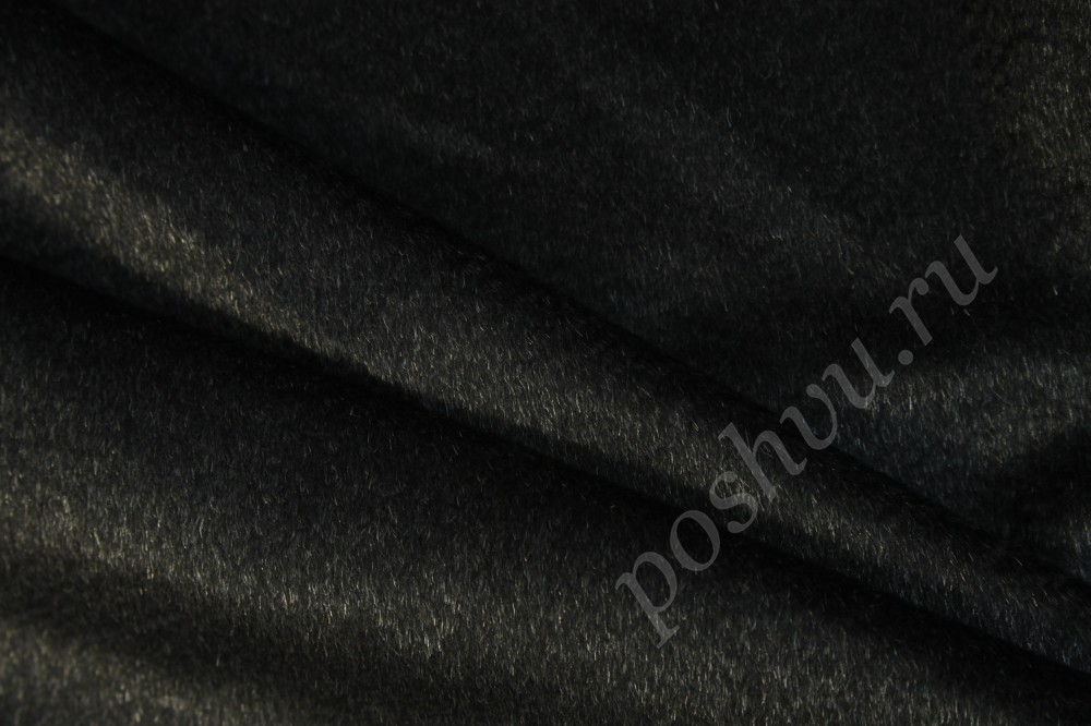 Пальтовая ткань с альпакой черного цвета Max Mara