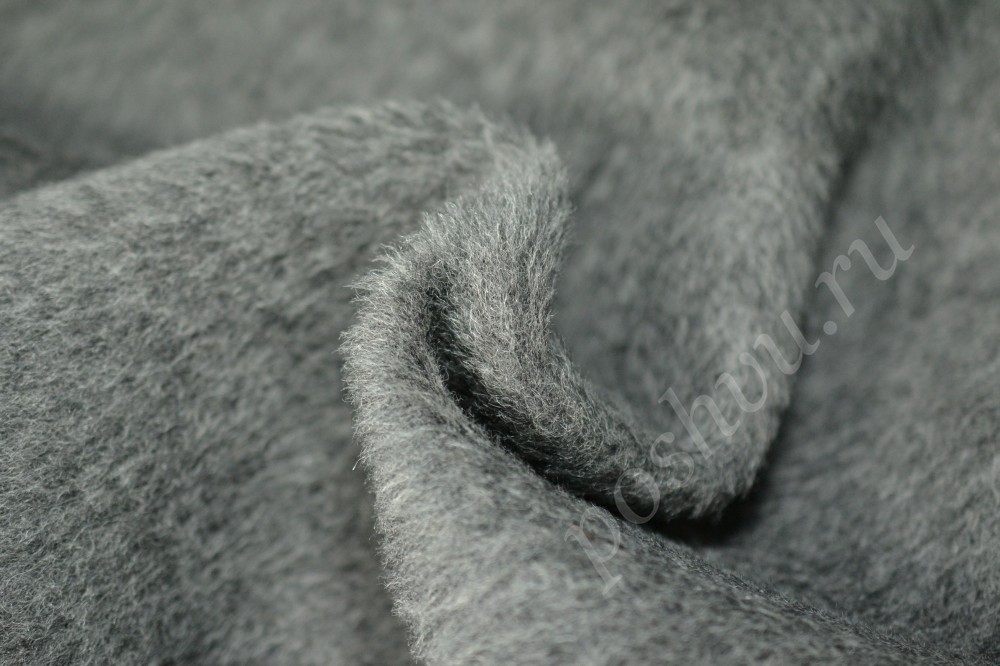 Ткань пальтовая Max Mara серого оттенка