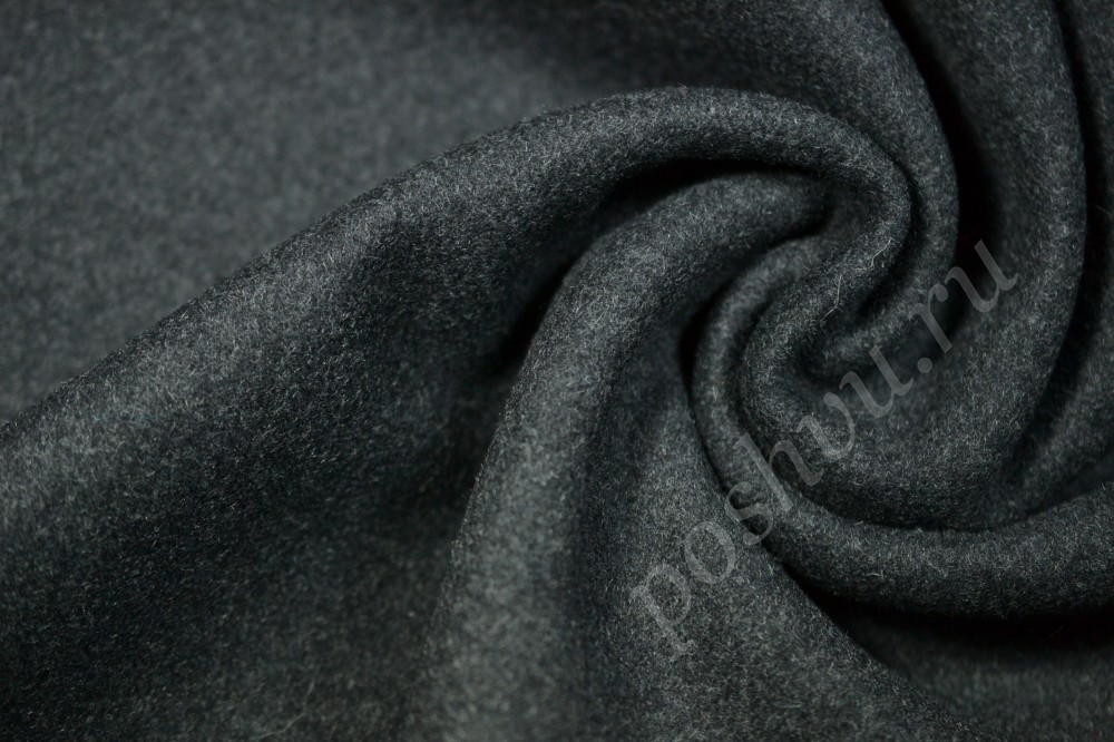 Ткань пальтовая Max Mara темно-серого оттенка