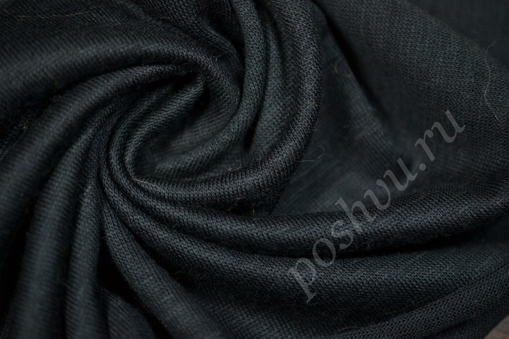 Ткань трикотаж Max Mara изысканного черного оттенка