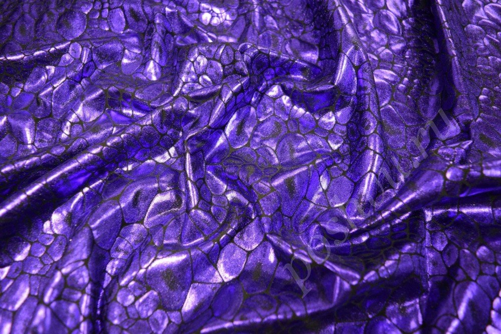 Ткань трикотажная диско фиолетовая
