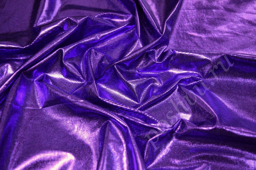 Ткань трикотажная диско полосатая фиолетовая