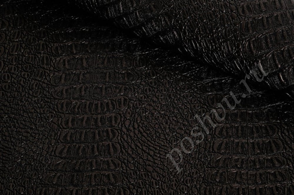 Мебельная ткань экокожа CROCODILE медного цвета 710г/м2