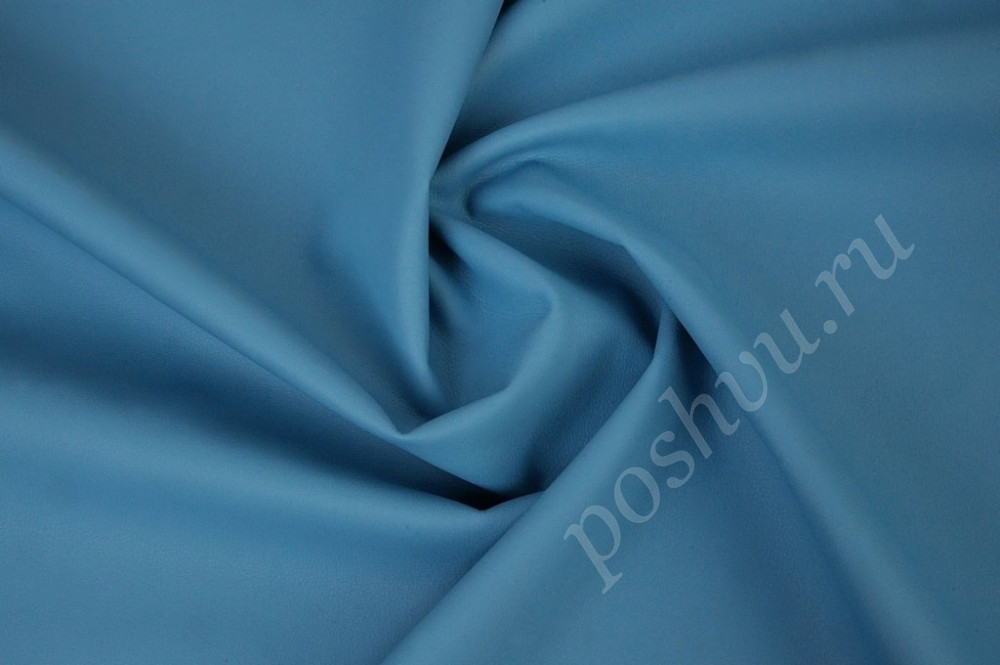 Мебельная ткань экокожа ECOTEX  голубого цвета 520г/м2