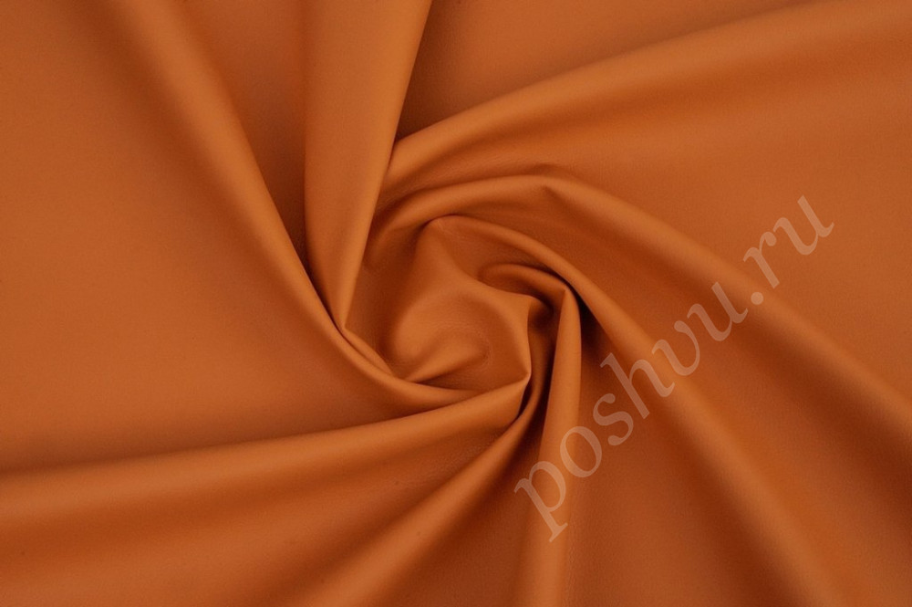 Мебельная ткань экокожа ECOTEX оранжевого цвета 520г/м2
