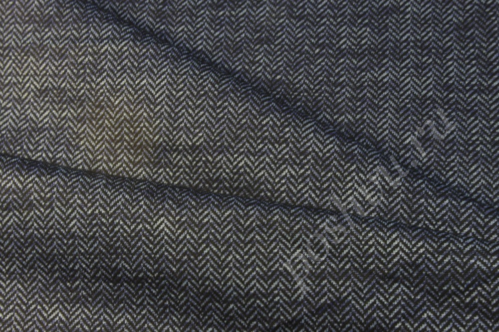 Ткань трикотаж елочка серого оттенка