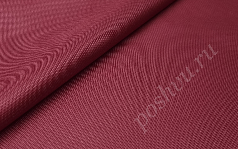 Ткань Оксфорд однотонный 600D PU1000, цвет бордовый, 220 гр/м2