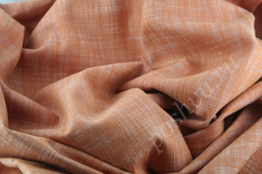 Ткань джинсовая оранжевая Агат