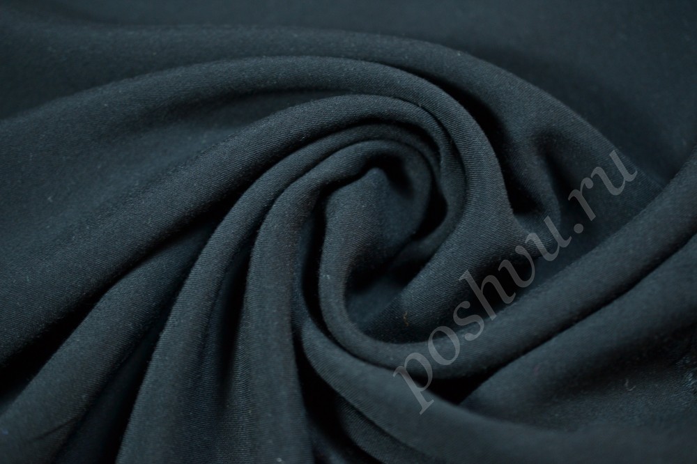 Ткань штапель Marina Rinaldi темно-синего оттенка