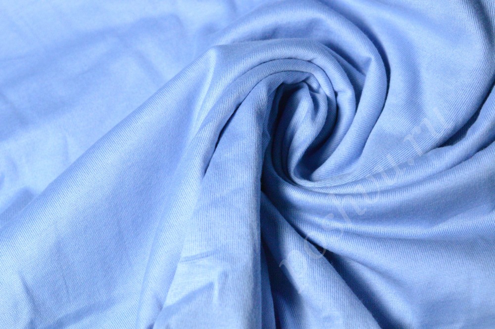 Трикотажная ткань нежно-голубого цвета
