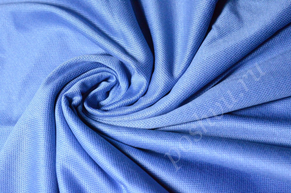 Ткань трикотажная светло-синего цвета