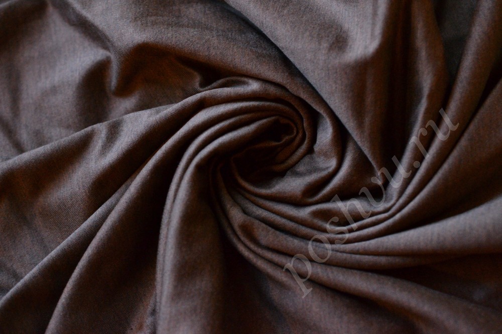 Ткань трикотажная серо-коричневого оттенка
