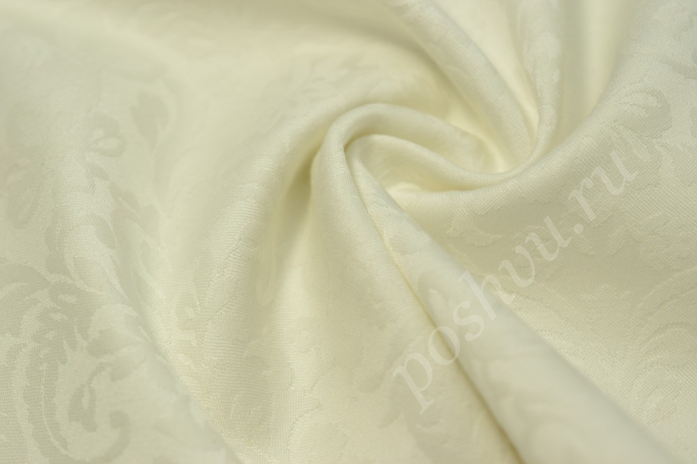 Ткань костюмная хлопковая белоснежного оттенка