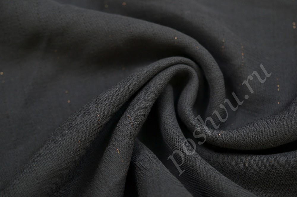 Ткань костюмная вискоза лаконичного темно-серого оттенка