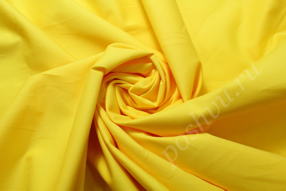 Ткань хлопок ярко-желтого оттенка