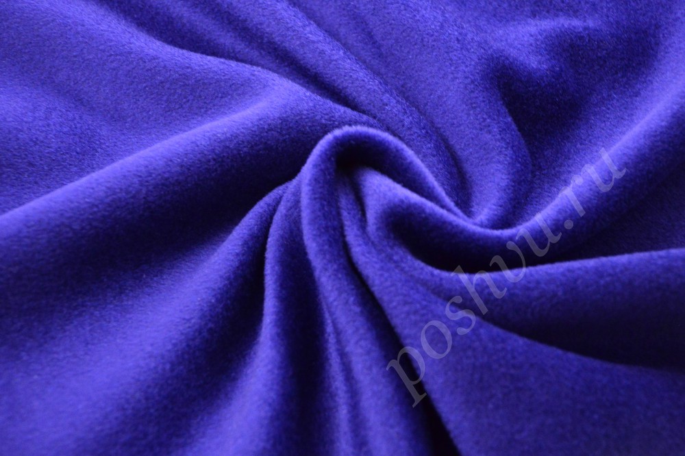 Плотная пальтовая ткань тёмно-синего цвета