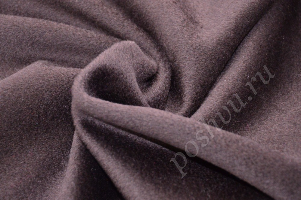 Итальянская пальтовая ткань шоколадного оттенка