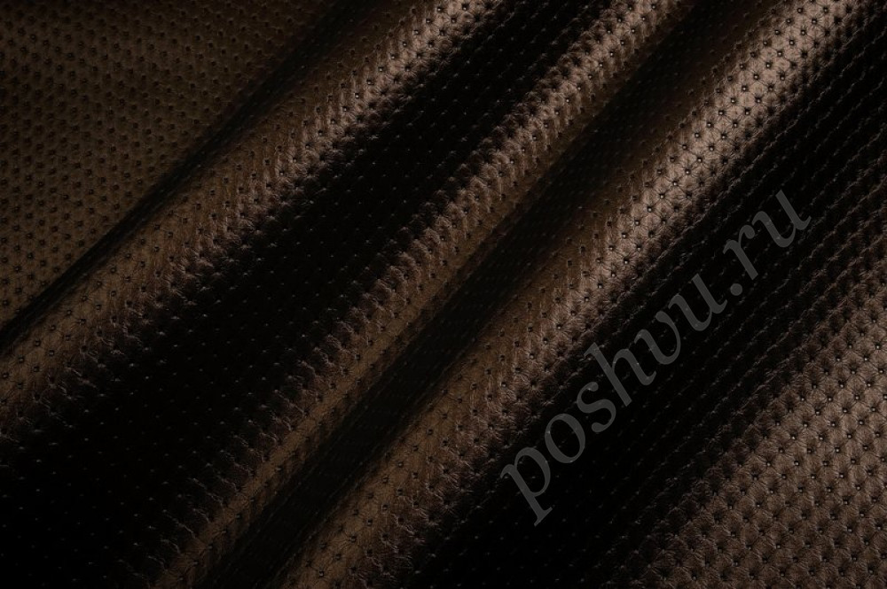 Мебельная ткань экокожа PUNTO коричневого цвета 520г/м2